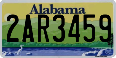AL license plate 2AR3459