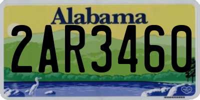 AL license plate 2AR3460
