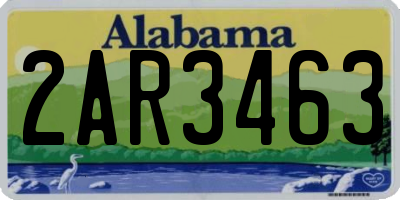 AL license plate 2AR3463