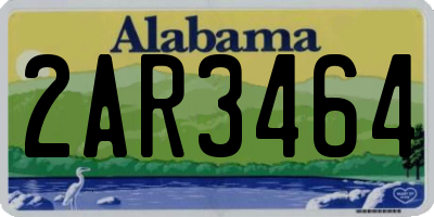 AL license plate 2AR3464