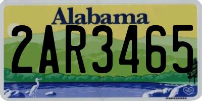 AL license plate 2AR3465