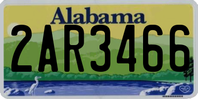 AL license plate 2AR3466