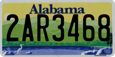 AL license plate 2AR3468