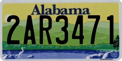AL license plate 2AR3471