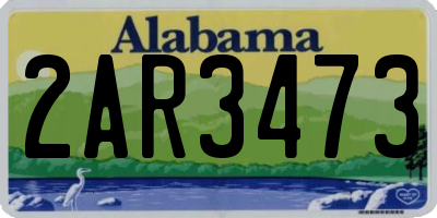 AL license plate 2AR3473