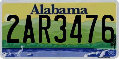 AL license plate 2AR3476