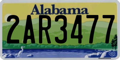 AL license plate 2AR3477
