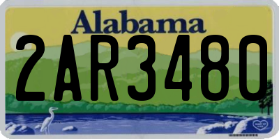 AL license plate 2AR3480