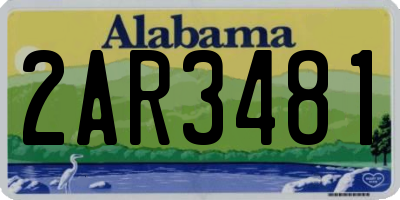 AL license plate 2AR3481