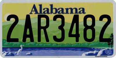 AL license plate 2AR3482