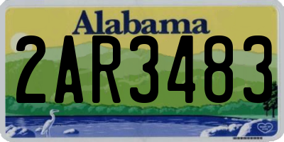 AL license plate 2AR3483