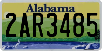 AL license plate 2AR3485