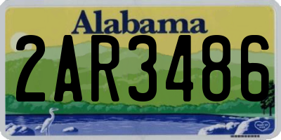 AL license plate 2AR3486