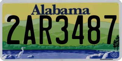 AL license plate 2AR3487