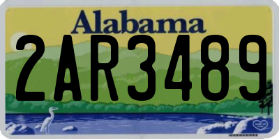 AL license plate 2AR3489