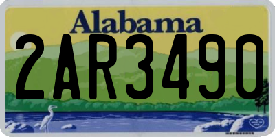 AL license plate 2AR3490