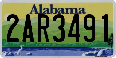AL license plate 2AR3491