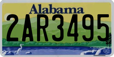 AL license plate 2AR3495