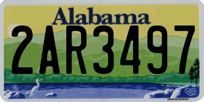 AL license plate 2AR3497