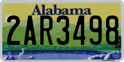 AL license plate 2AR3498