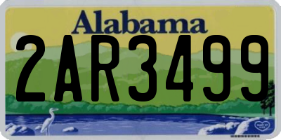 AL license plate 2AR3499
