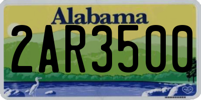 AL license plate 2AR3500