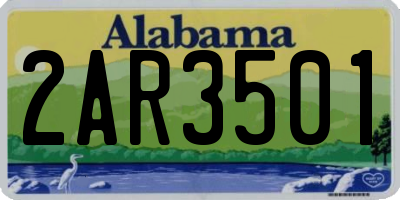 AL license plate 2AR3501