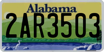 AL license plate 2AR3503