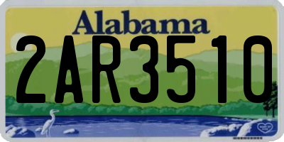 AL license plate 2AR3510