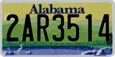 AL license plate 2AR3514