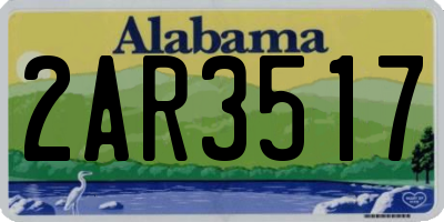 AL license plate 2AR3517