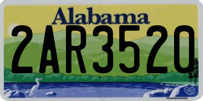 AL license plate 2AR3520