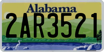 AL license plate 2AR3521
