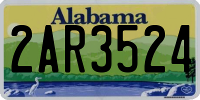 AL license plate 2AR3524