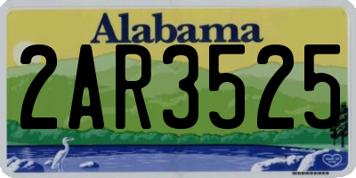 AL license plate 2AR3525