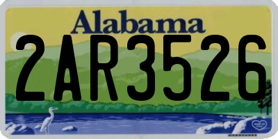 AL license plate 2AR3526
