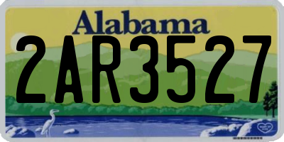 AL license plate 2AR3527