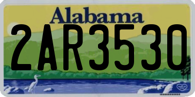 AL license plate 2AR3530