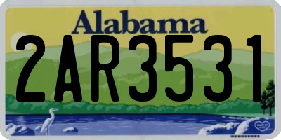 AL license plate 2AR3531
