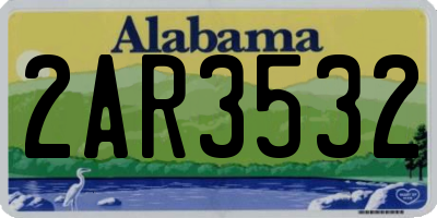 AL license plate 2AR3532