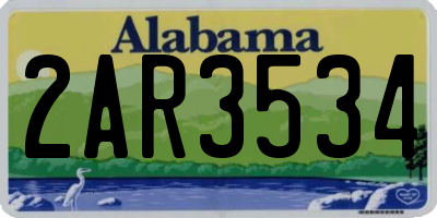 AL license plate 2AR3534