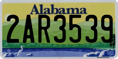 AL license plate 2AR3539