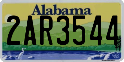 AL license plate 2AR3544