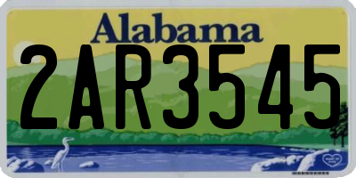 AL license plate 2AR3545