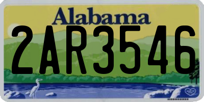 AL license plate 2AR3546