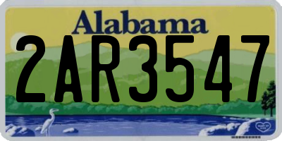 AL license plate 2AR3547