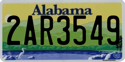 AL license plate 2AR3549
