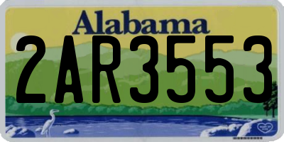 AL license plate 2AR3553