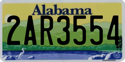 AL license plate 2AR3554