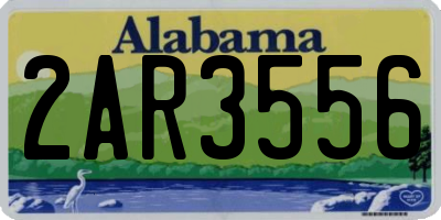AL license plate 2AR3556